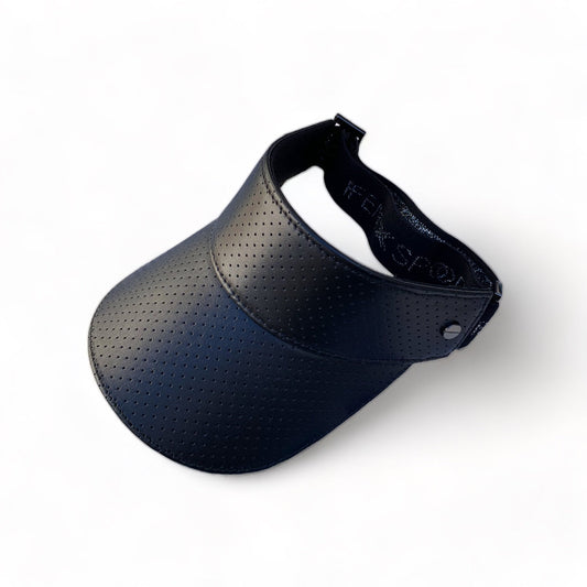 The Leather Visor - Black & Gunmetal