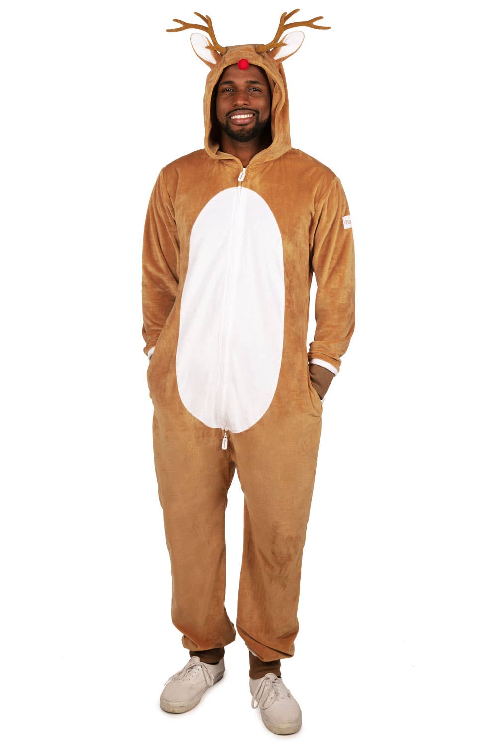 Unisex Reindeer Christmas Jumpsuit: XL