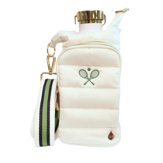 Wanderfull White HydroBag® with Tennis Embroidery