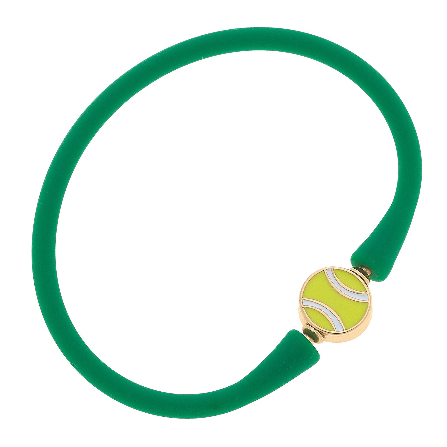 Canvas Enamel Tennis Ball Silicone Bali Bracele