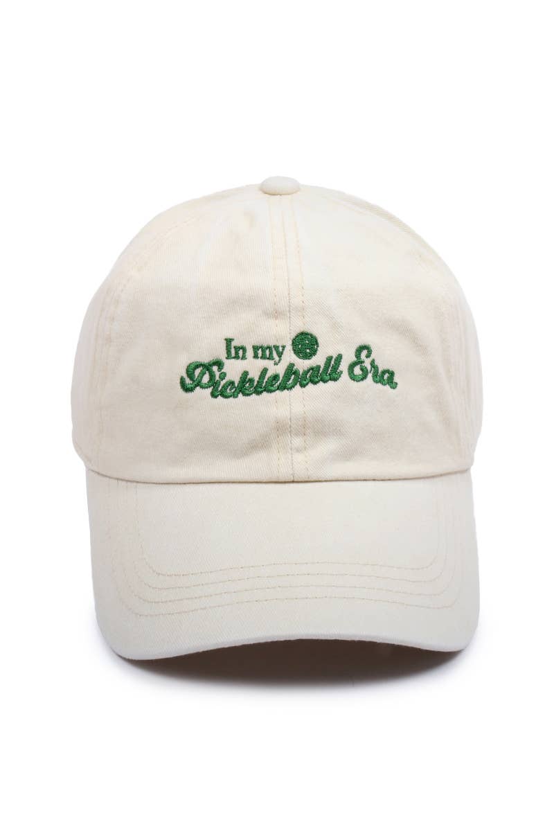 In My Pickleball Era Embroidered Baseball Cap