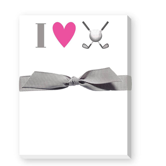 I LOVE PICKLEBALL, GOLF, TENNIS, PADDLE MINI NOTEPADS: GOLF