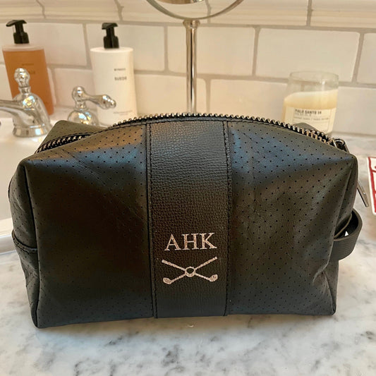 24/7 Bag - Black Leather/Gunmetal Zipper