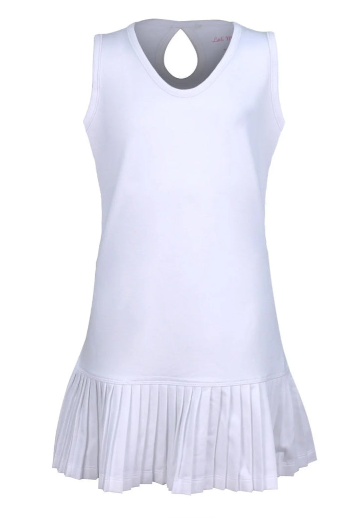 Little Miss Tennis - Santorini Island White Dress