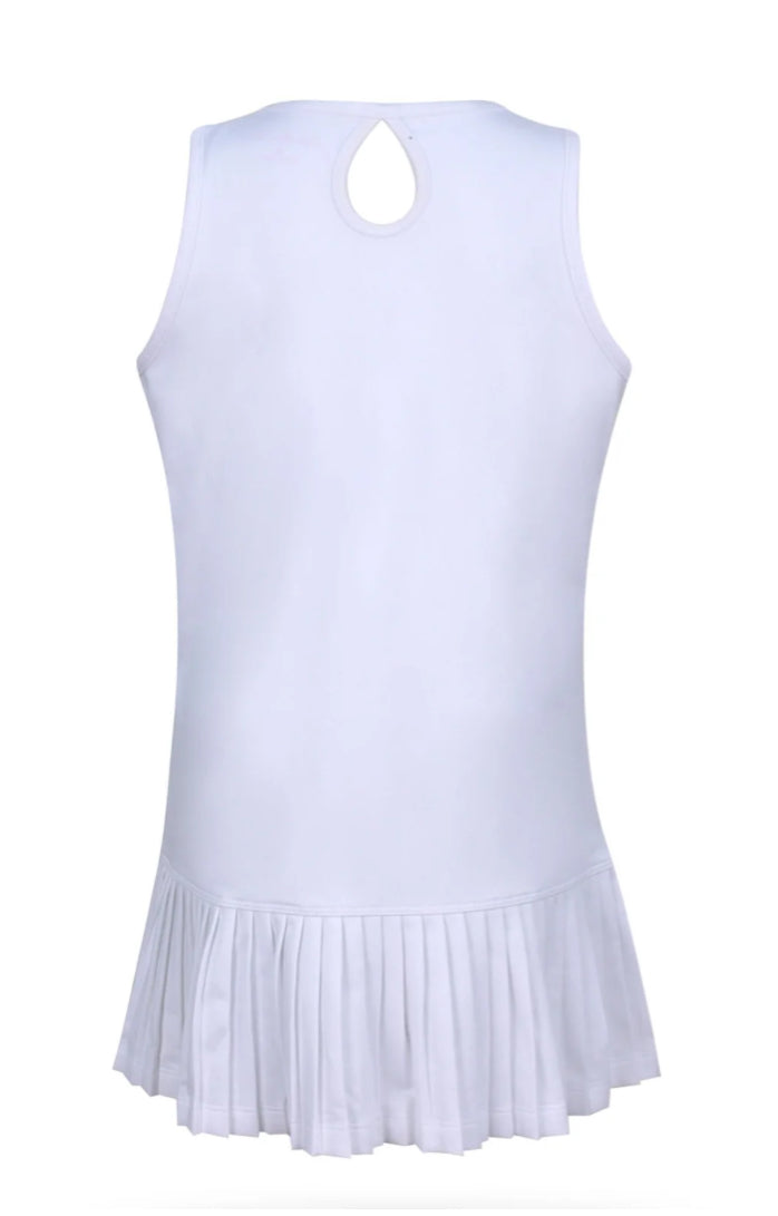 Little Miss Tennis - Santorini Island White Dress