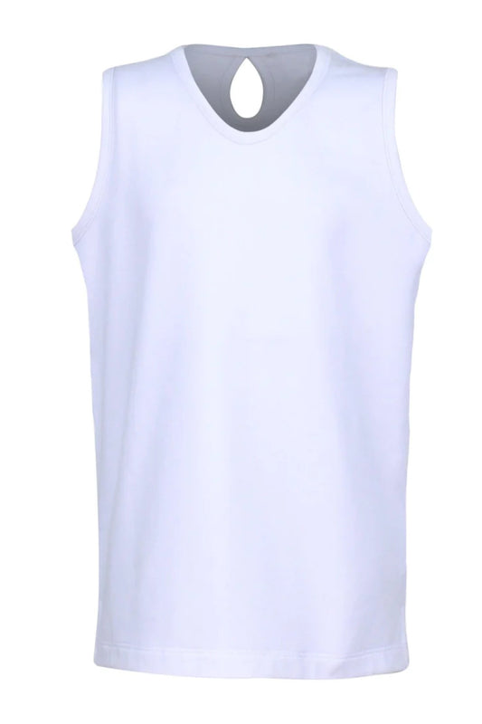 Little Miss Tennis - Santorini Island Tank White