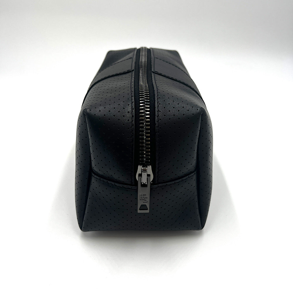 24/7 Bag - Black Leather/Gunmetal Zipper