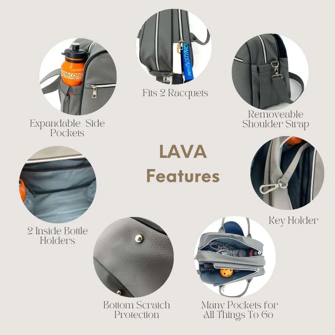 LAVA Premium Tennis Duffle Bag - Gray