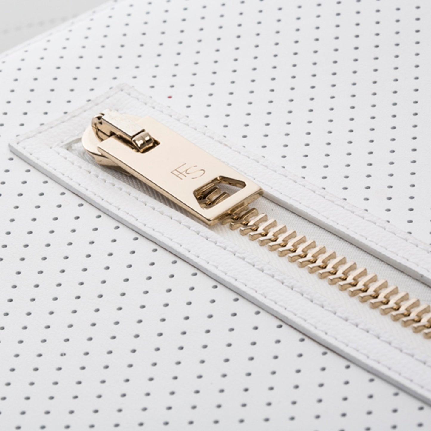 Billie Bag Leather Tennis Racket Bag (White/Gold)