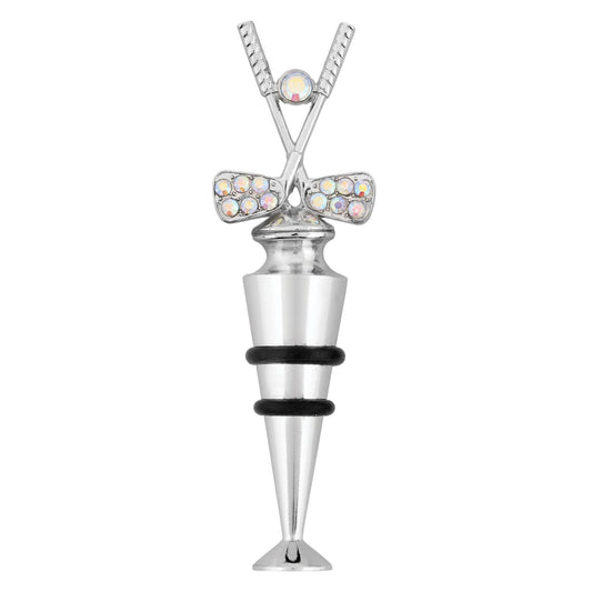 Crystal Golf Wine Bottle Stopper