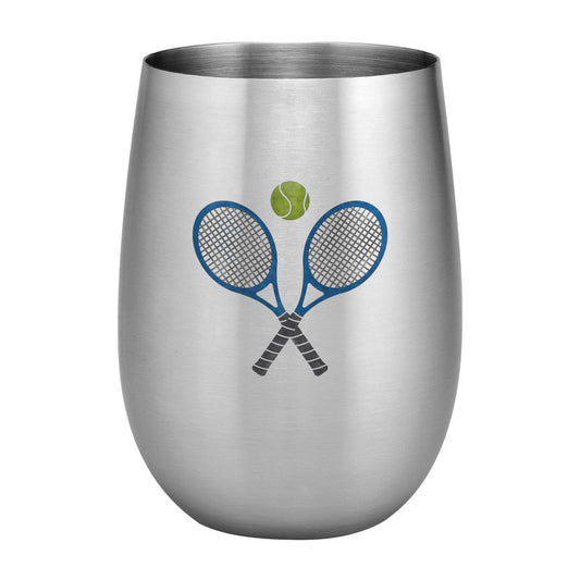Tennis 20 oz. Full Color Printed SS Wine Glass
