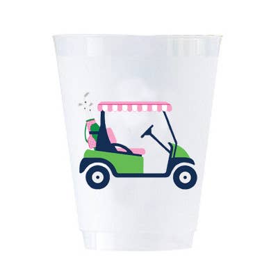 16 oz Shatterproof Cups | Set of 8 | Golf Cart