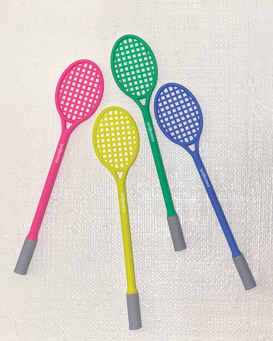 Tennis Racquet neon yellow Pen