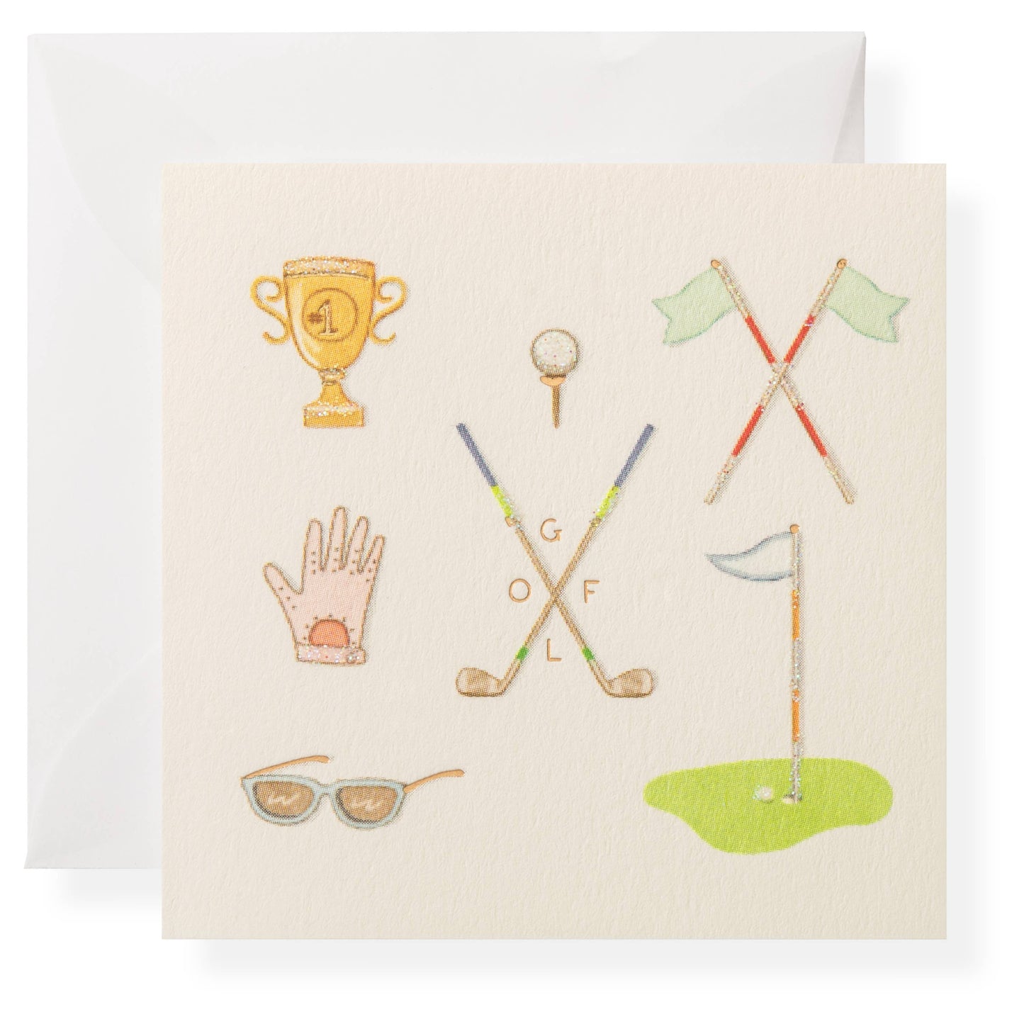 Golf Individual 3” X 3” Gift Card Enclosure