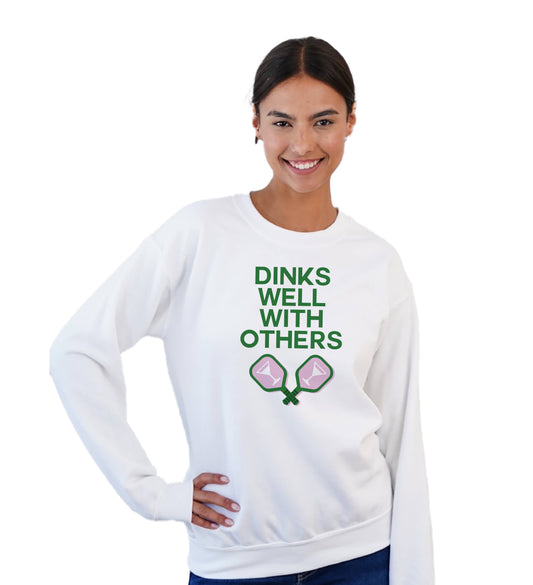 Pickleball Crewneck Sweatshirt- Dink's Well with Others