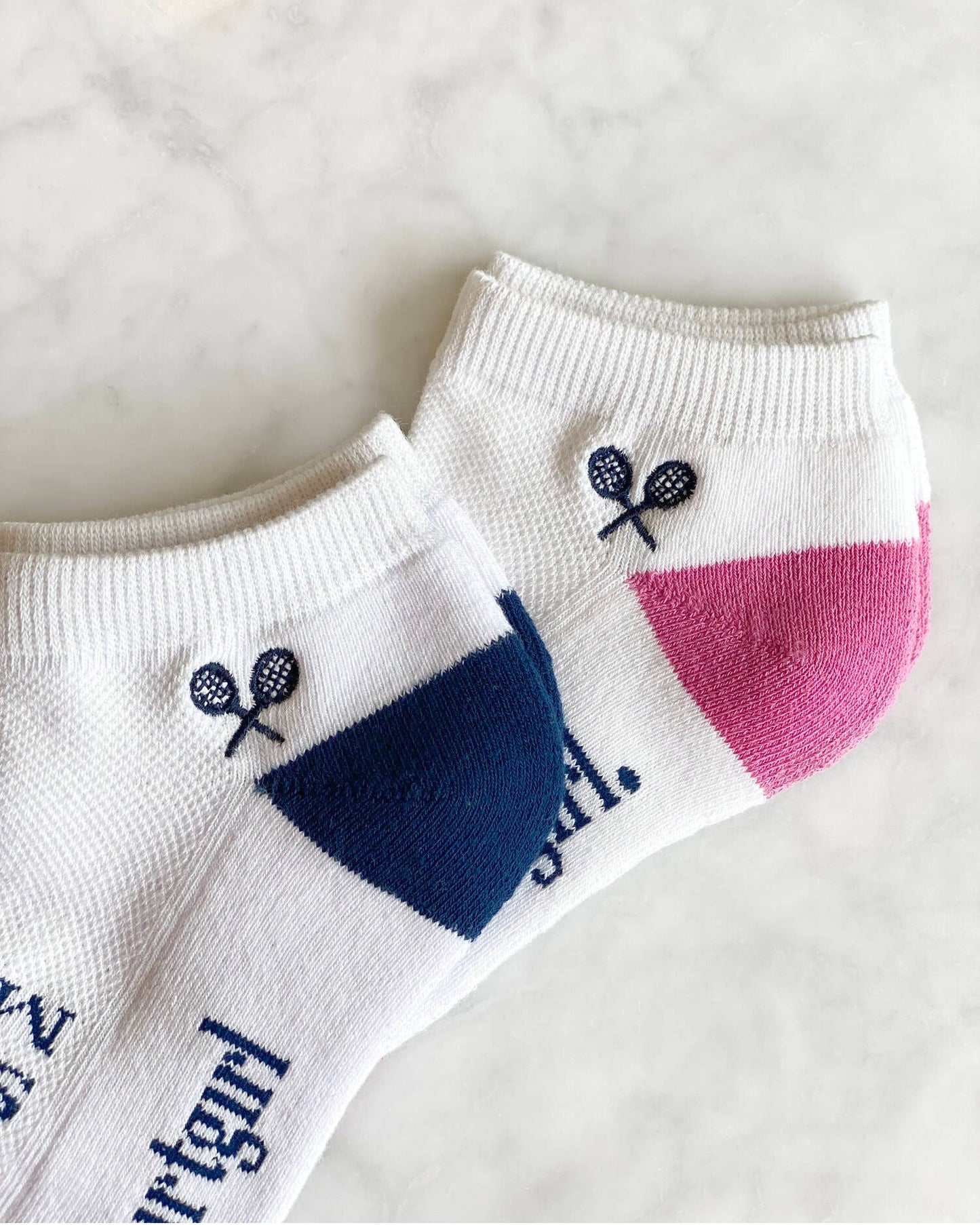 Courtgirl Club Sock — Set of 2 Pairs {Berry and Navy)