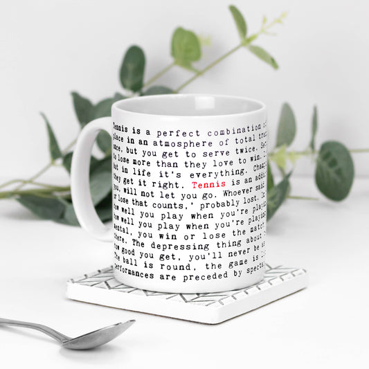 Gift-Boxed Tennis Quotes Mug