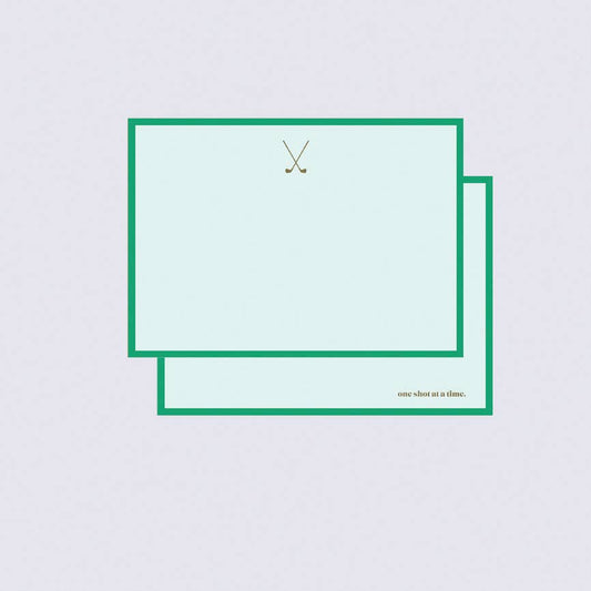 Remember Me Notes — Note Card Set, Gold Foil Golf Clubs