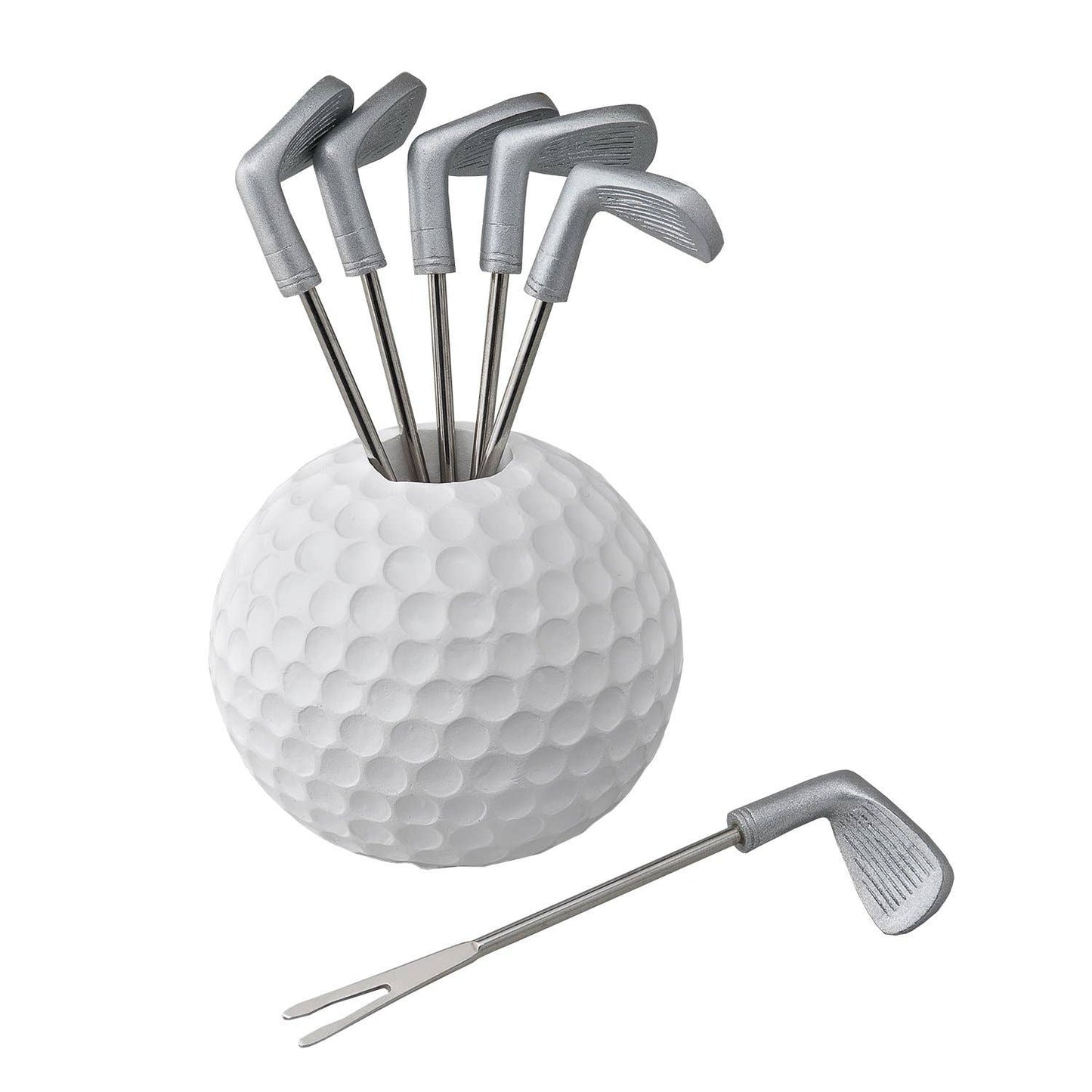 6-Piece Golf Cocktail Pick with Holder