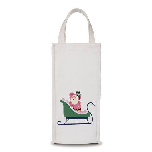 Wine Bag- Santa in Sleigh Pickleball