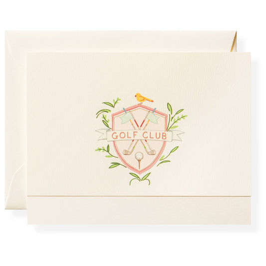 Golf Crest Individual Note Card