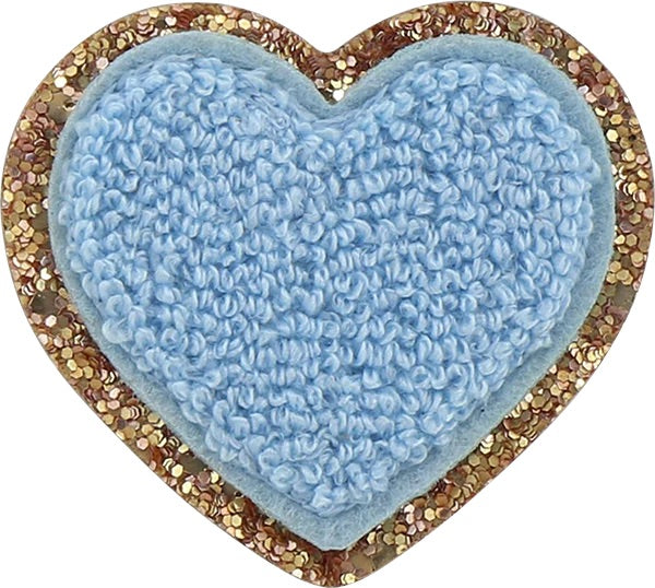 Stoney Clover Lane-Periwinkle Glitter Heart Patch