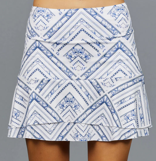 Denise Cromwell Navia Long Print Skort