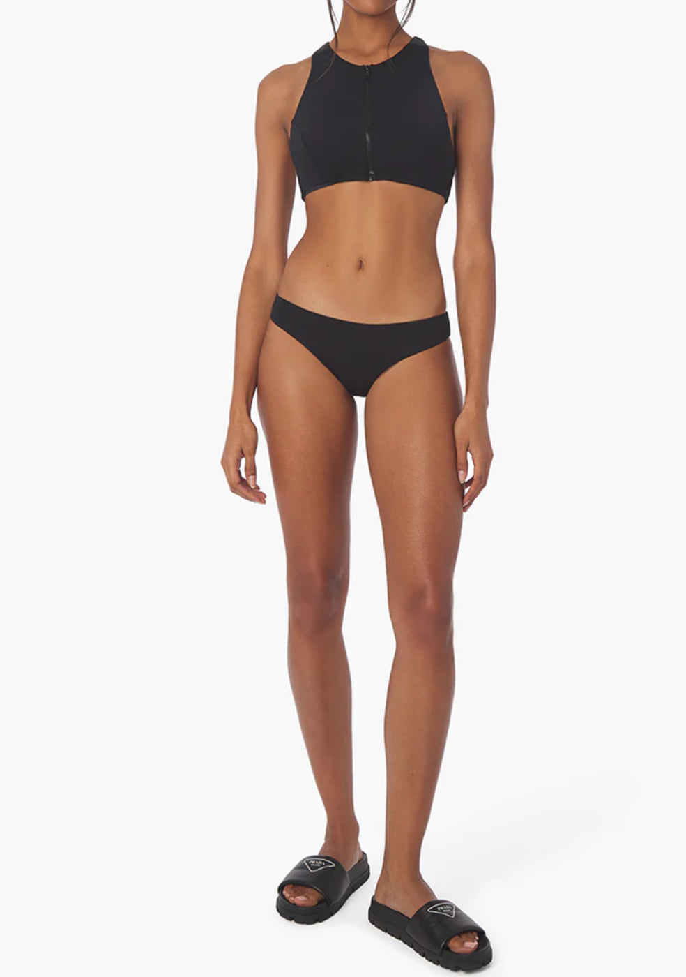 We Wore What - zip front Racerback bikini top