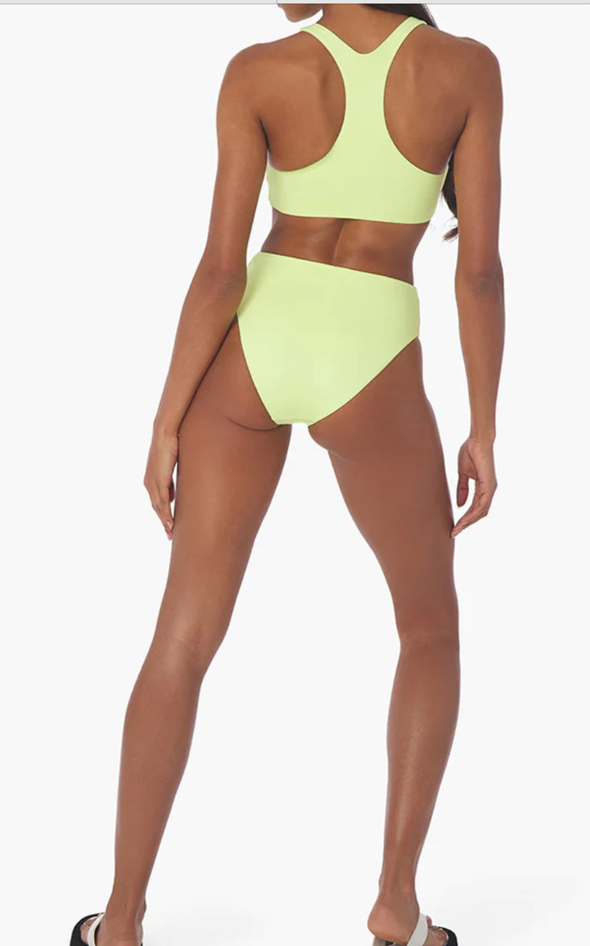 We Wore What - zip front Racerback bikini top