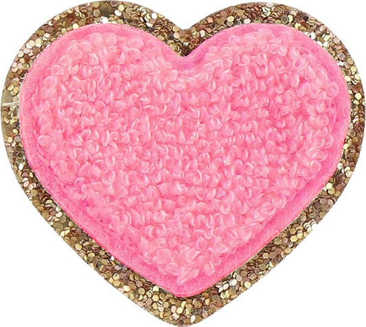 Stone Clover Lane- Bubblegum Glitter Heart Patch