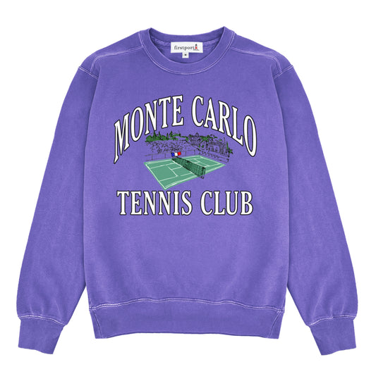 *Limited Edition* Monte Carlo Tennis Club Illustration Crewneck in Pale Pink