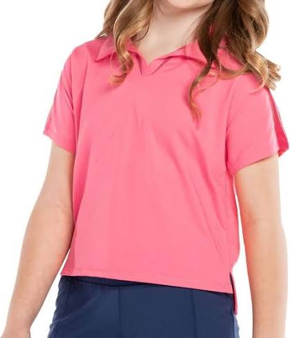 Lucky in Love Girls' Core Cropped Polo