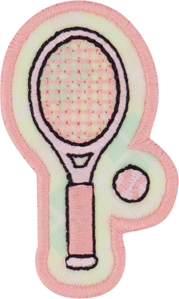 Stoney Clover Lane Pink Tennis Racket Patch