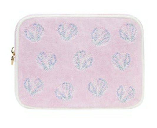 Shells Embroidered Sun Kissed Terry Large Pouch