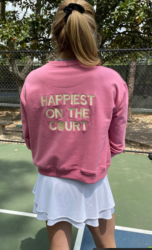 CourtLife Pickleball Happiest On Court Sweatshirt