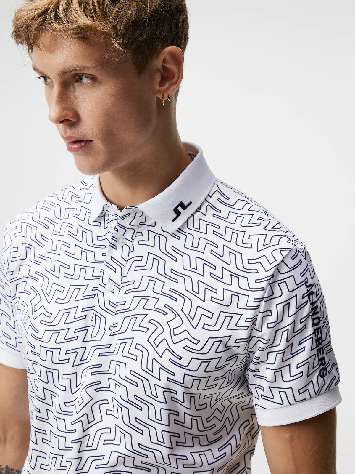 J. Lindeberg Tour Tech Print Regular Fit Polo