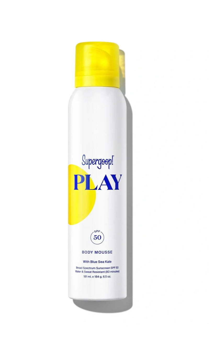 Supergoop PLAY Body Mousse SPF 50 with Blue Sea Kale