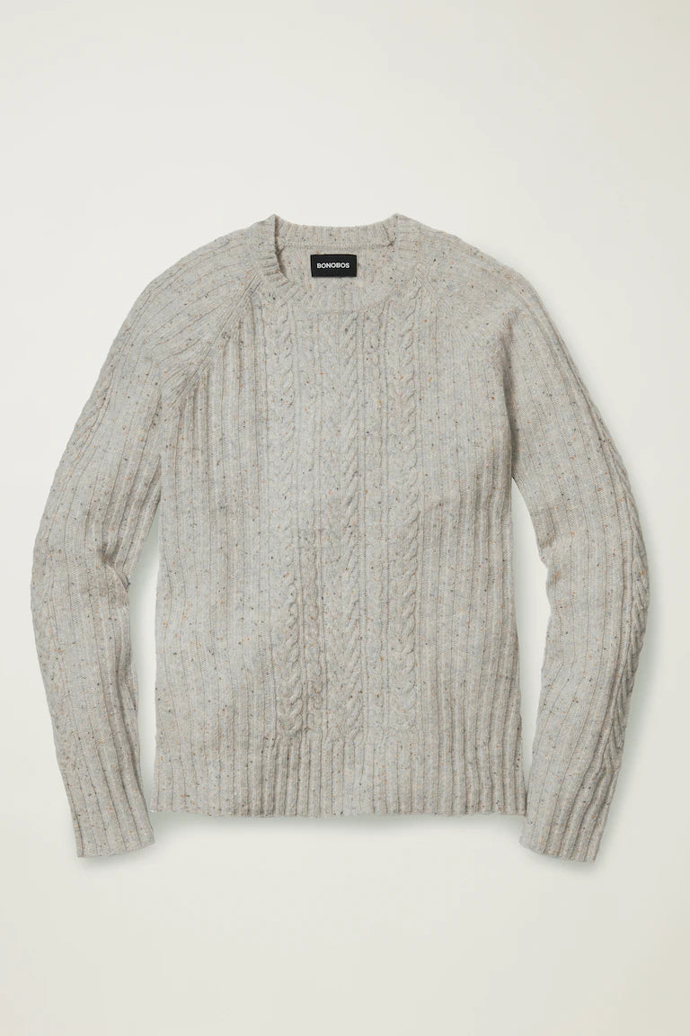 Donegal Cable Crew Neck Sweater
