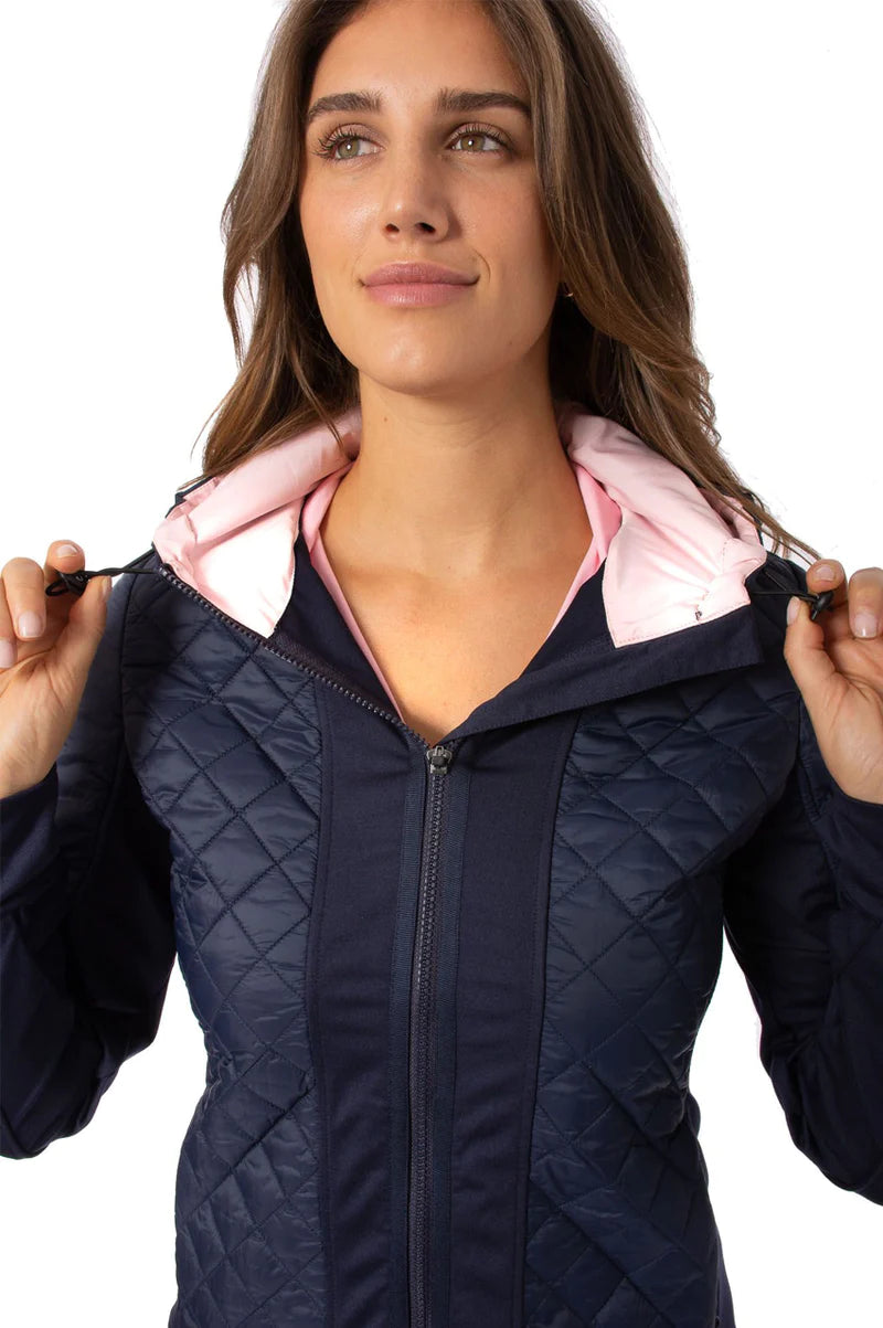 Golftini- windbreaker jacket-Navy/Light Pink