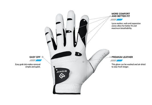 Mens BIONIC STABLEGRIP® 2.0 WITH DUAL EXPANSION ZONE GOLF GLOVES