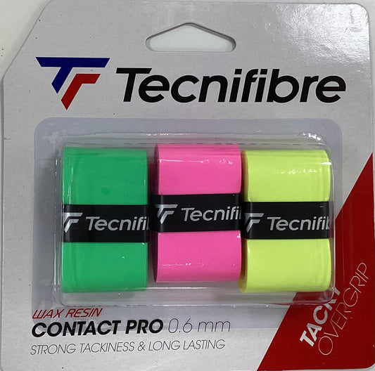 thumbnail image 2 of Tecnifibre Contact Slim Tennis Overgrips – 3-Pack, White, 0.4mm – Ultimate Feel & Control 2 of 5