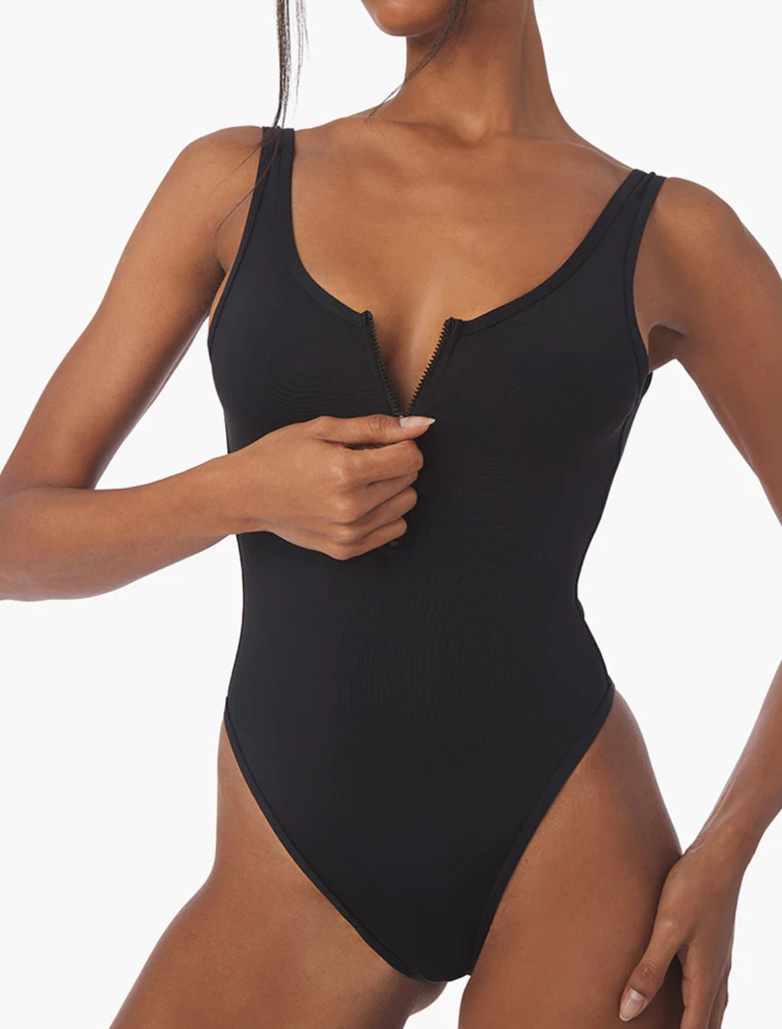 We wore what-Zip front one piece